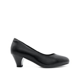 Serena Pump Women's Shoes - Black Coated Leather