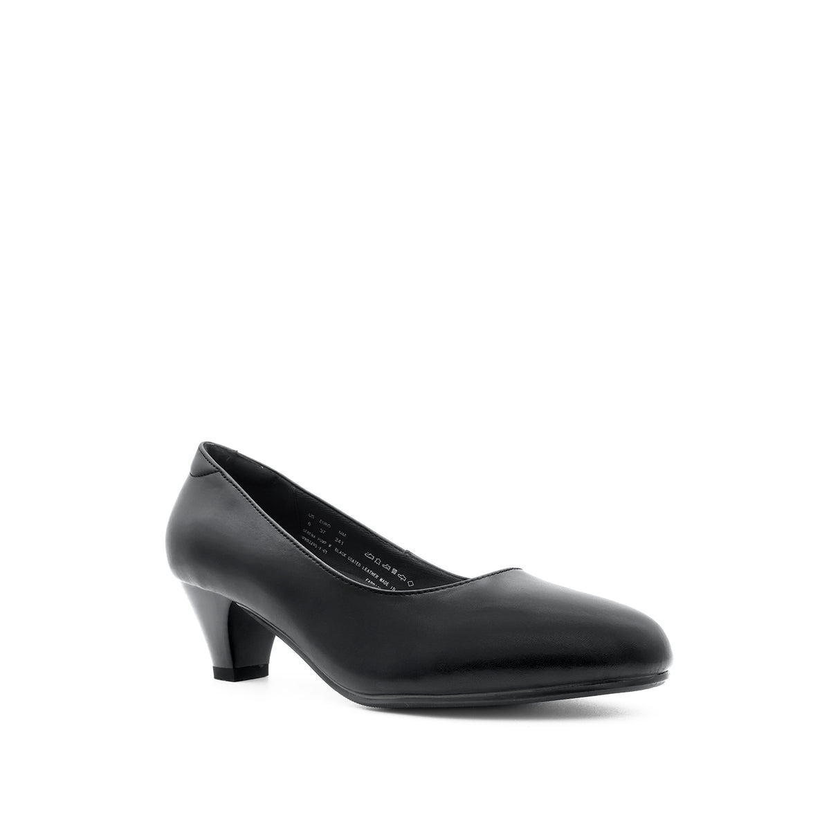 Serena Pump Women's Shoes - Black Coated Leather