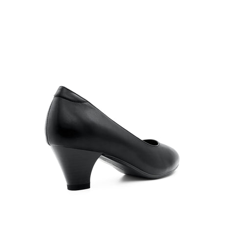 Serena Pump Women's Shoes - Black Coated Leather