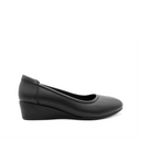 Tali Plain Toe Women's Shoes - Black Coated Leather Hush Puppies Philippines