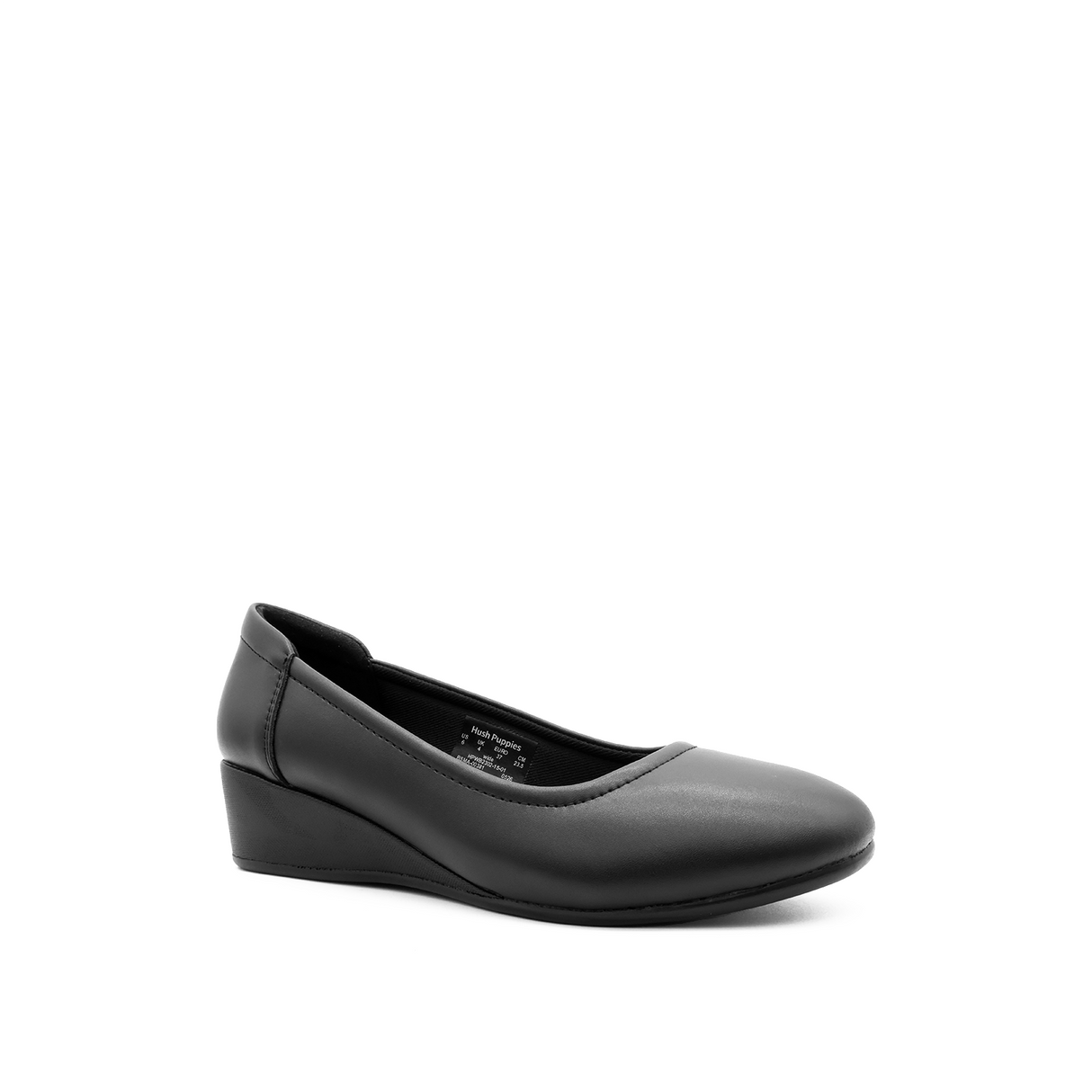 Tali Plain Toe Women's Shoes - Black Coated Leather Hush Puppies Philippines