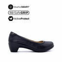 Febe Pump Women's Casual Shoes - Black Leather Waterproof