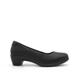 Solene Pump Women's Shoes - Black Coated Leather