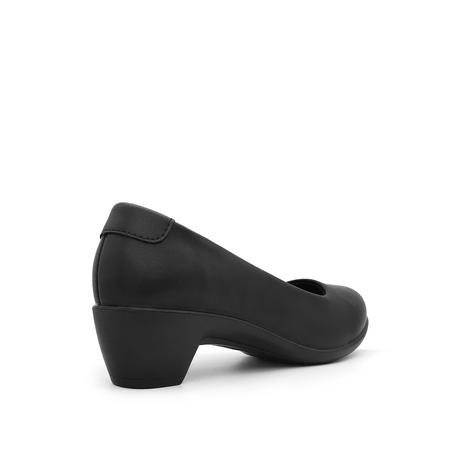 Solene Pump Women's Shoes - Black Coated Leather