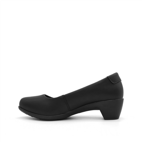 Solene Pump Women's Shoes - Black Coated Leather