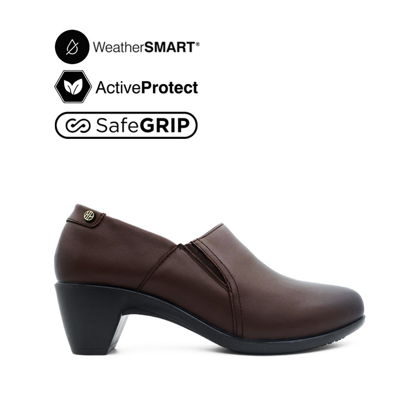 Frances Boots Women's Shoes Brown Leather WP