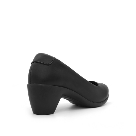 Soleil Pump Women's Shoes - Black Coated Leather
