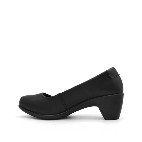 Soleil Pump Women's Shoes - Black Coated Leather