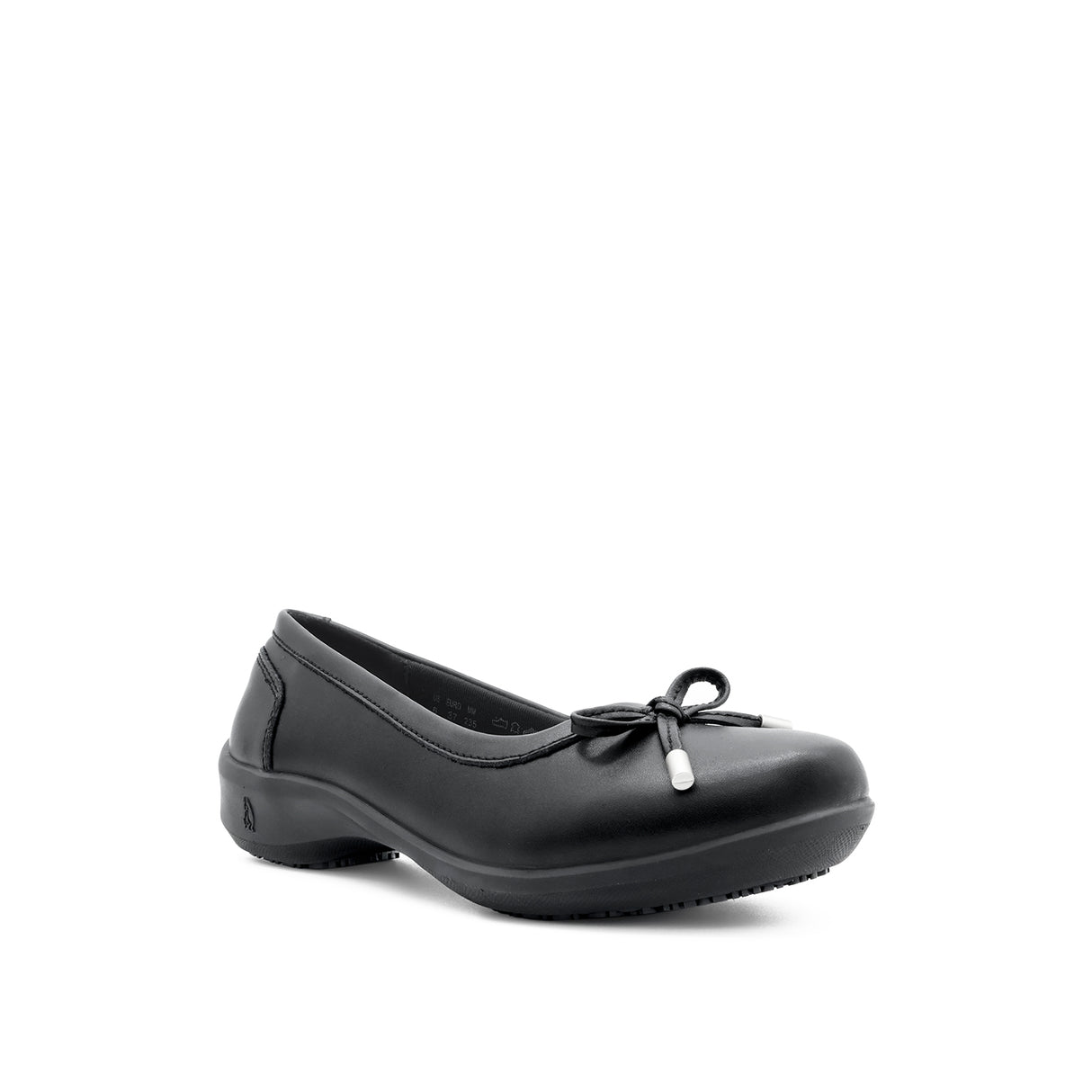 Stacey Bow Women's Shoes - Black Coated Leather