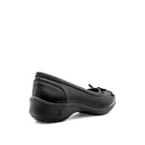 Stacey Bow Women's Shoes - Black Coated Leather