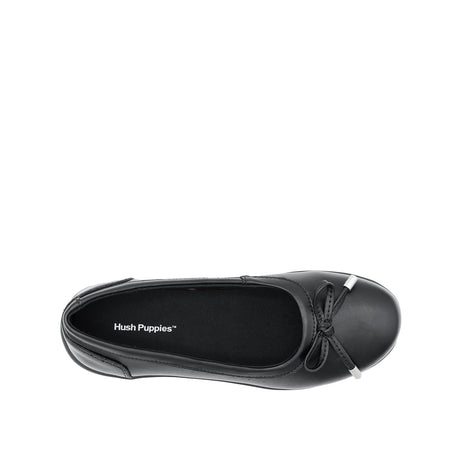 Stacey Bow Women's Shoes - Black Coated Leather