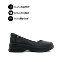 Fanni Slip On Women's Shoes - Black Leather Waterproof