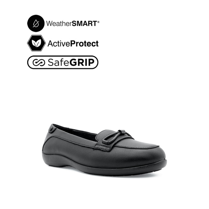 Gracie Venetian Women's Shoes - Black Leather Waterproof Hush Puppies Philippines