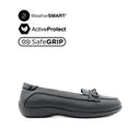 Gracie Venetian Women's Shoes - Black Leather Waterproof