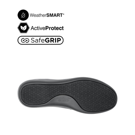 Gracie Toe Cap Women's Shoes - Black Leather Waterproof