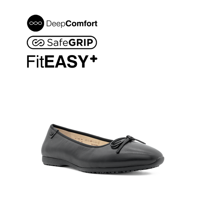Nicollete Bow Women's Shoes - Black Leather Hush Puppies Philippines