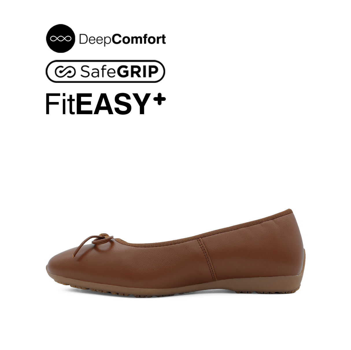 Nicollete Bow Women's Shoes - Tan Leather