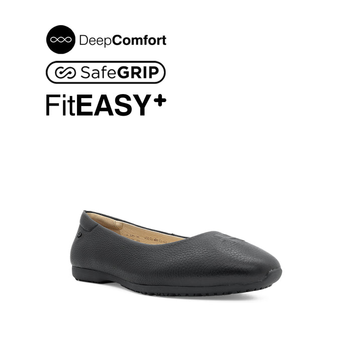 Nicollete Plain Toe Women's Shoes - Black Leather Hush Puppies Philippines
