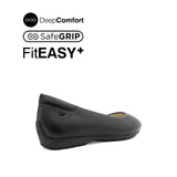 Nicollete Plain Toe Women's Shoes - Black Leather