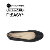 Nicollete Plain Toe Women's Shoes - Black Leather
