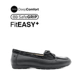 Nicollete Slip On Venetian Women's Shoes - Black Leather