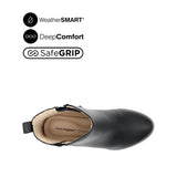 Paris Wedge Women's Boots - Black Leather