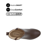 Paris Wedge Women's Boots - Brown Leather