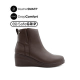 Paris Wedge Women's Boots - Brown Leather