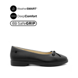 Raphaela Bow Women's Shoes - Black Leather WP Hush Puppies Philippines