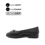Raphaela Bow Women's Shoes - Black Leather WP Hush Puppies Philippines