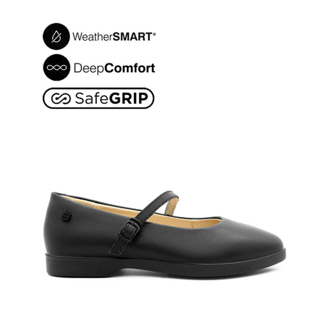 Raphaela MJ Women's Shoes - Black Leather WP Hush Puppies Philippines