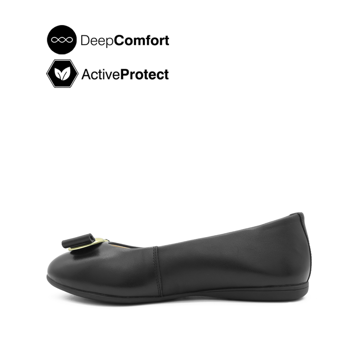 Ruby Ornament Women's Shoes - Black Leather Hush Puppies Philippines