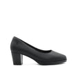 Tia Pump Women's Shoes - Black Coated Leather Hush Puppies Philippines