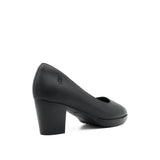 Tia Pump Women's Shoes - Black Coated Leather Hush Puppies Philippines