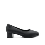 Tia Plain Toe Women's Shoes - Black Coated Leather Hush Puppies Philippines