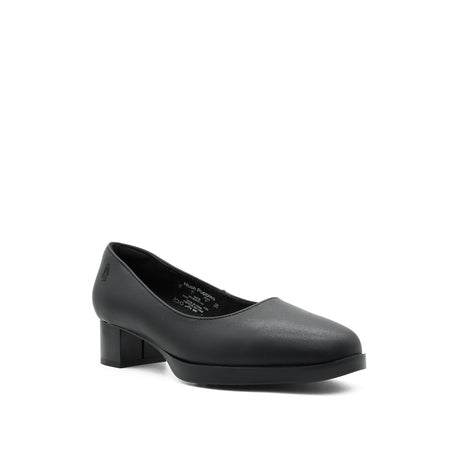 Tia Plain Toe Women's Shoes - Black Coated Leather Hush Puppies Philippines