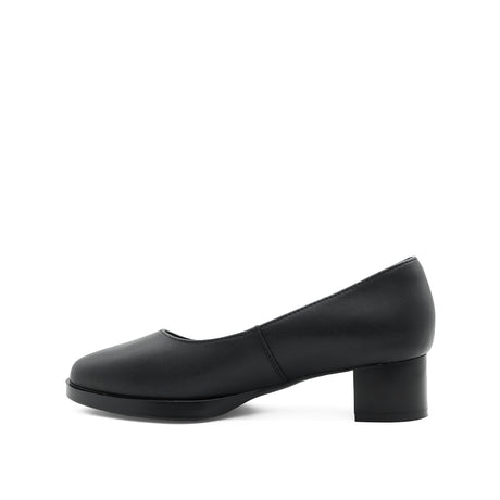 Tia Plain Toe Women's Shoes - Black Coated Leather Hush Puppies Philippines