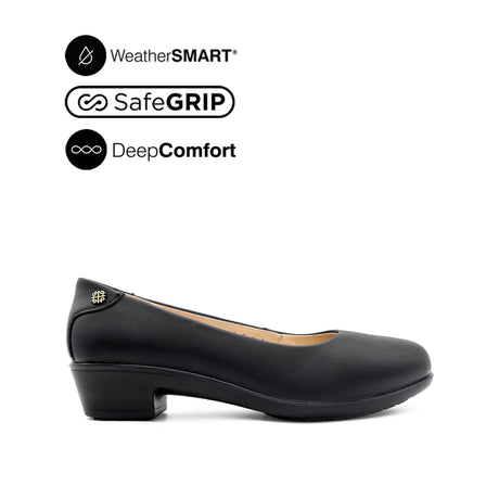 Sadie Pump Slip On Women's Shoes - Black Leather Waterproof Hush Puppies Philippines
