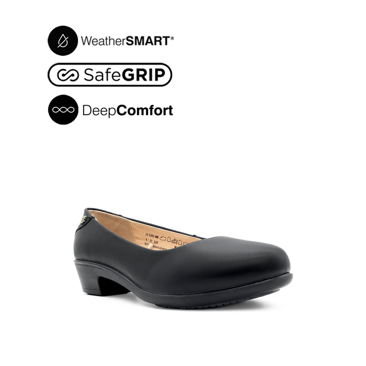 Sadie Pump Slip On Women's Shoes - Black Leather Waterproof Hush Puppies Philippines