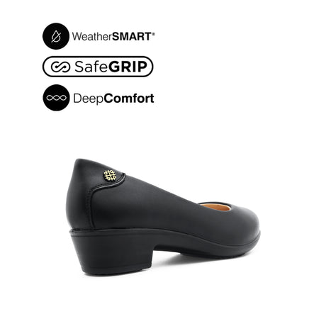 Sadie Pump Slip On Women's Shoes - Black Leather Waterproof Hush Puppies Philippines