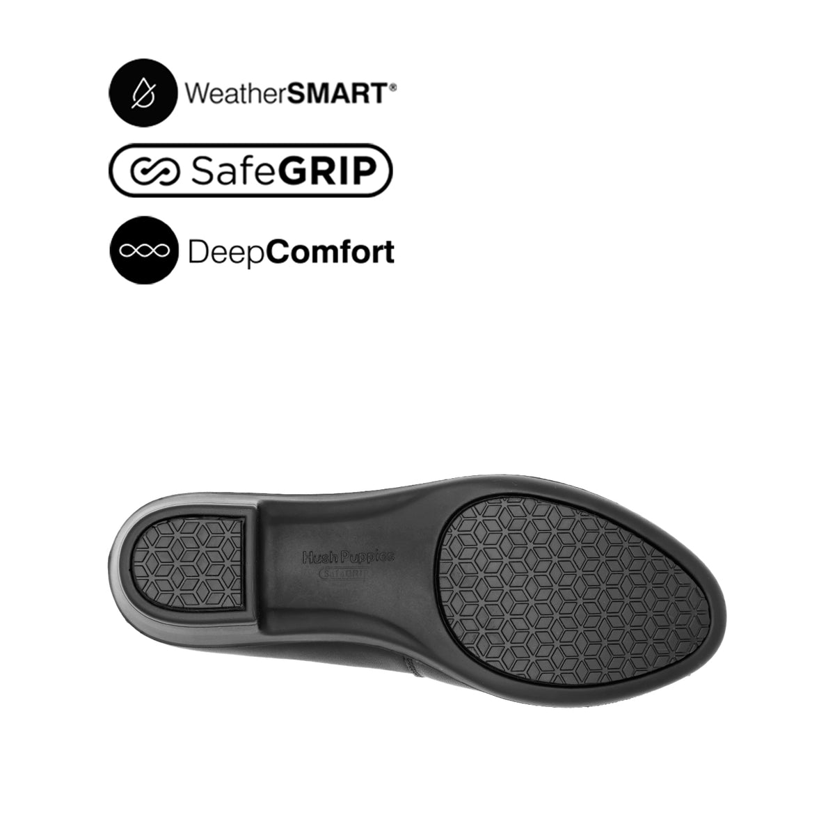 Sadie Pump Slip On Women's Shoes - Black Leather Waterproof Hush Puppies Philippines