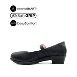 Sadie Pump Mary Jane Women's Shoes - Black Leather Waterproof