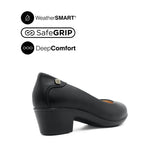 Sally Pump Women's Shoes - Black Leather Waterproof Hush Puppies Philippines