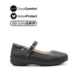 Scarlett Mary Jane Women's Shoes - Black Leather