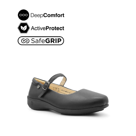 Scarlett Mary Jane Women's Shoes - Black Leather