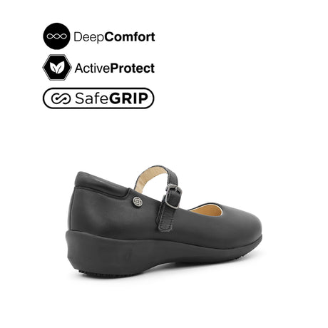 Scarlett Mary Jane Women's Shoes - Black Leather