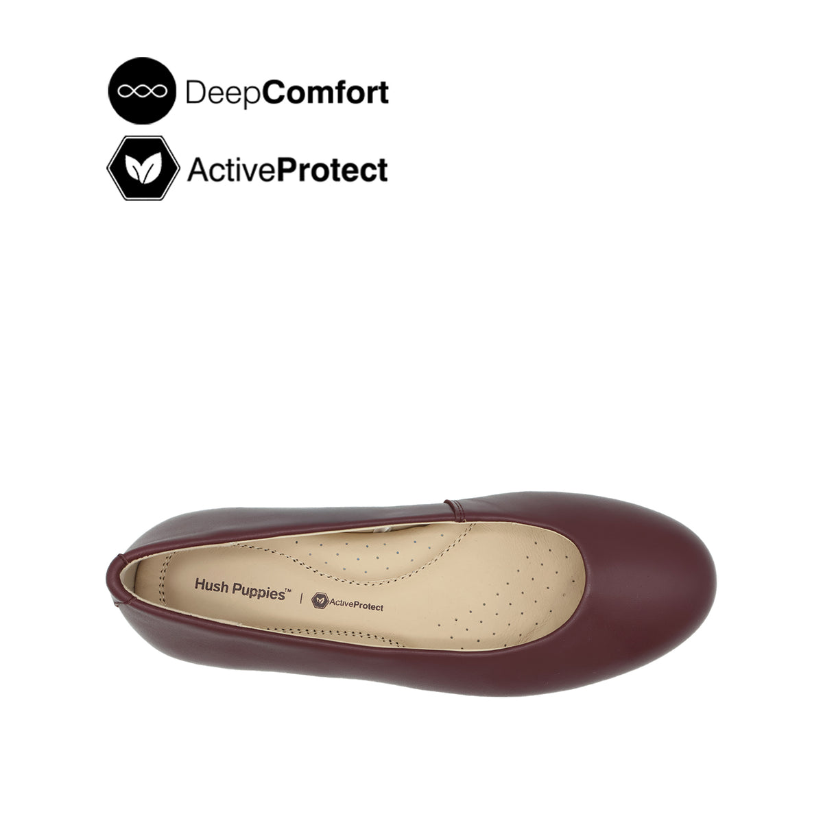 Ruby Slip On PT Women's Shoes - Deep Burgundy Leather Hush Puppies Philippines