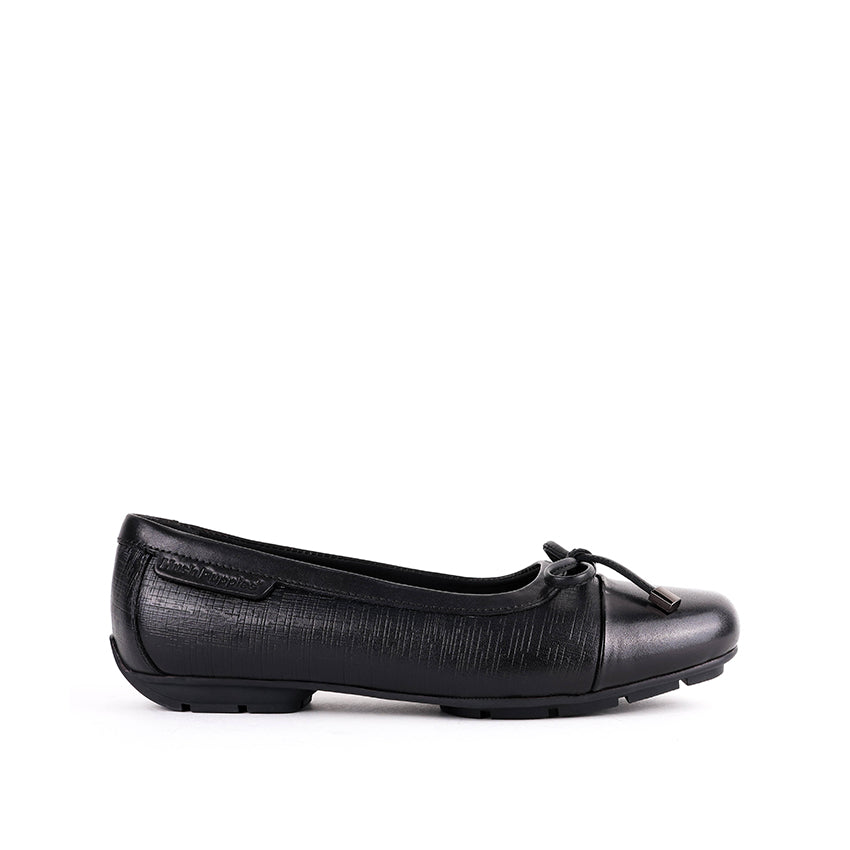 Cadence Bow Women's Shoes - Black Leather