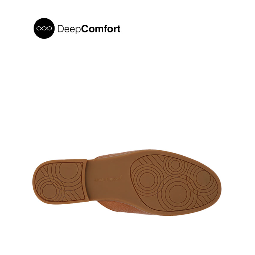 Courtney Mule Venetian Women's Shoes - Deep Tan Leather