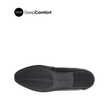 Noreen Gathered Women's Shoes - Black Leather